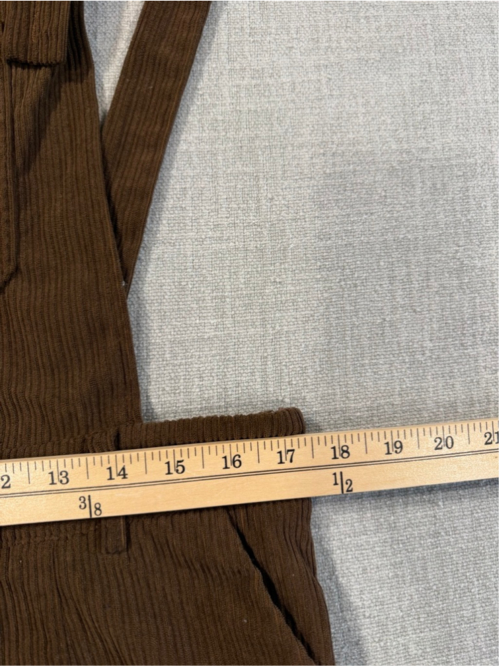 CIDER Brown Corduroy Overalls Women Wide Leg Jumpsuits Adjustable Straps XL - Picture 7 of 10